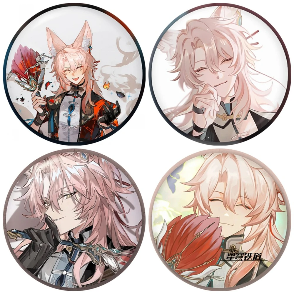 

58mm Game Honkai：Star Rail Jiao Qiu Cosplay Badge Pin SPTE Tinplate Brooch﻿ Prop Xmas Gilf