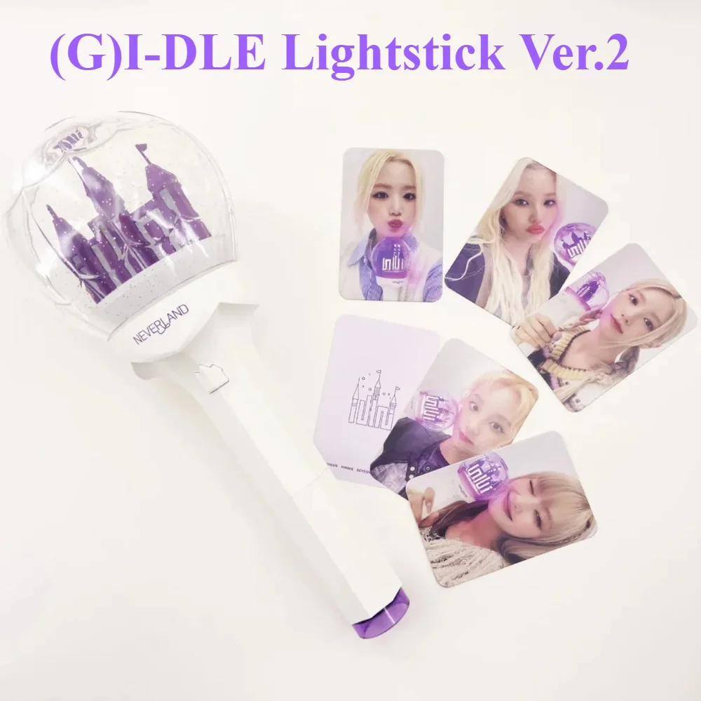 Kpop (G)I-DLE Lightstick Gidle Ver.2 Light Stick Gidle Castle Concert Lamp Fluorescent Toy Party Flash With Photo Card Fans Gift