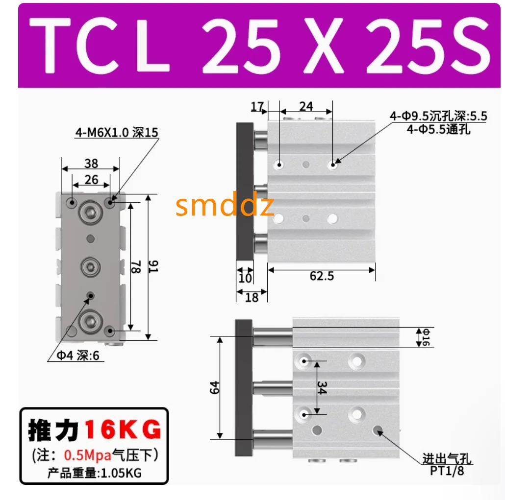 1 peça, TCL25X25S TCL25X30S TCL25X50S TCL25X75S TCL25X100S TCL25X125S TCL25X150S TCL25X175S TCL25X200S