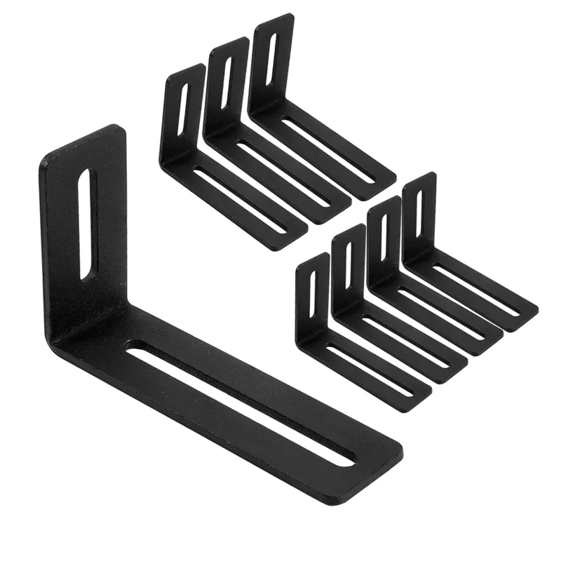 【NEW】4 Inch Adjustable Angle Bracket Right Angle Brackets For Wood,L-Shape Corner Brace With Slot