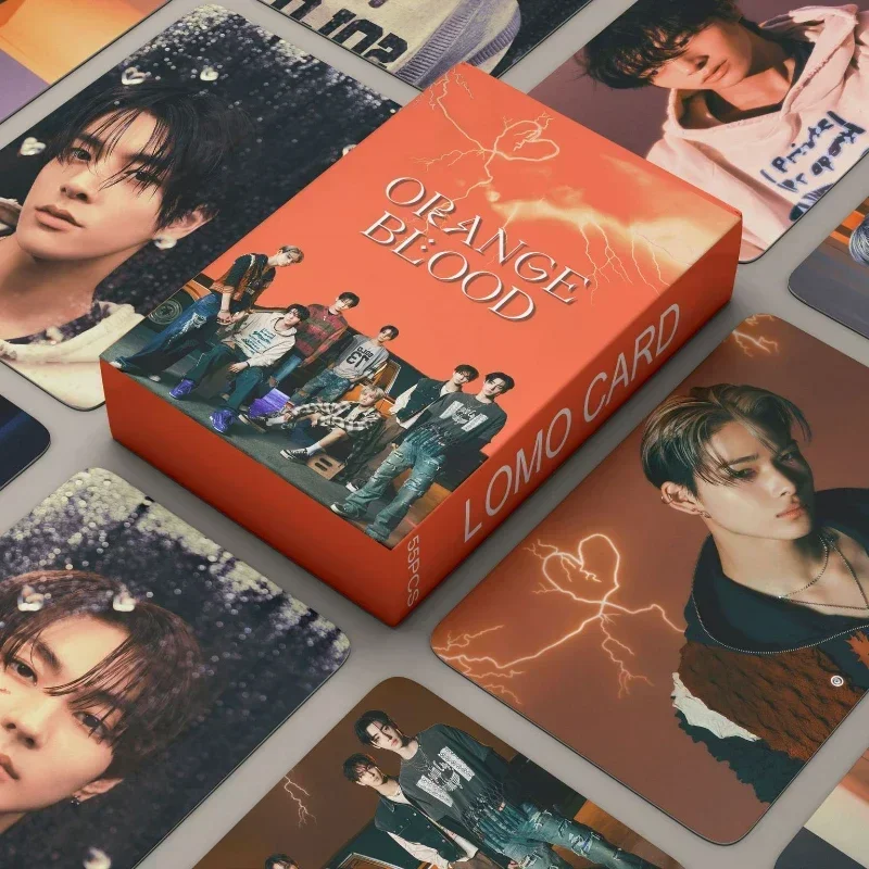 55Pcs/Set Kpop ORANGE BLOOD New Album  E Group Lomo Cards E Photocards JUNGWON JAY Photo Cards