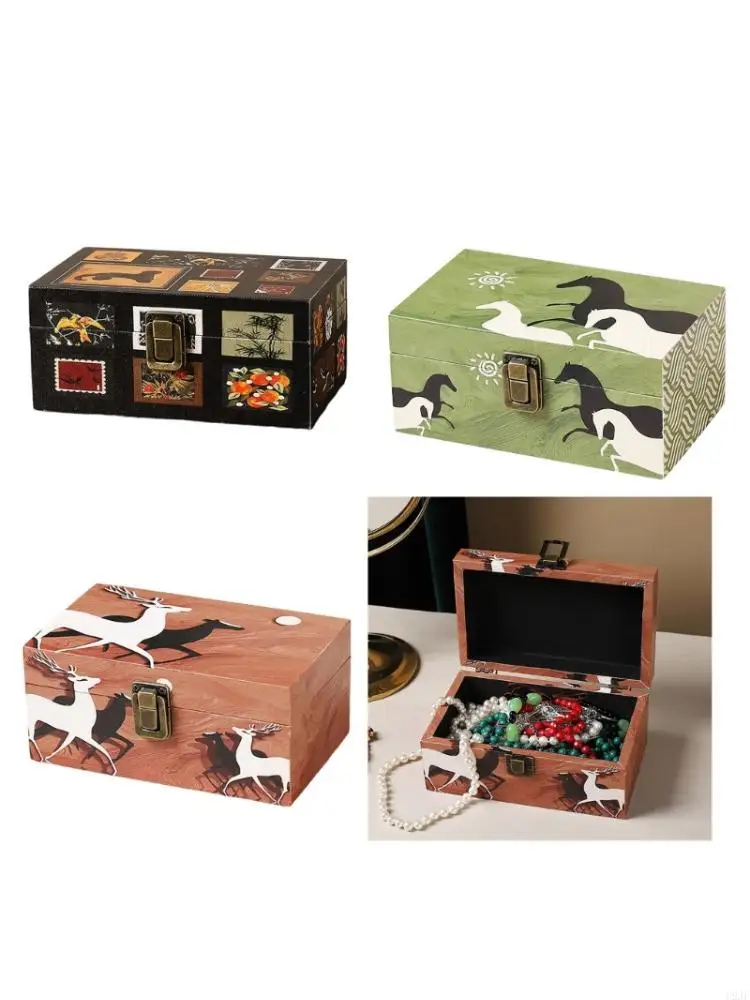 

Портативная коробка для демонстрации сережек с текстурой дерева, идеально подходящая для безопасного хранения и путешествий