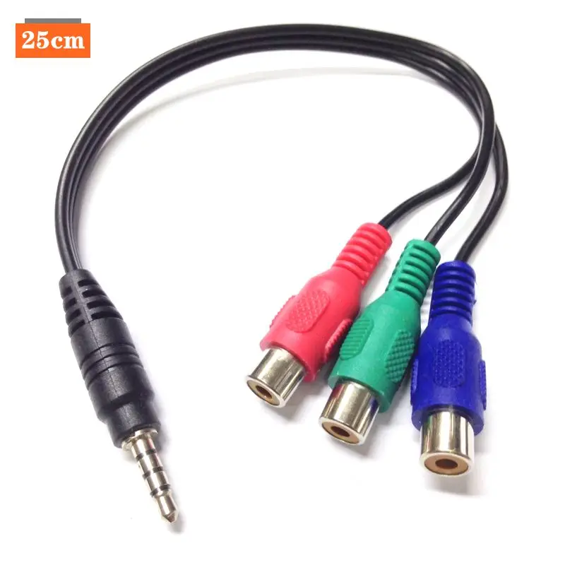 DC3.5 Quadrupole Male RCA Female * 3 Cable AV Color Difference Cable Audio Cable Video Cable LCD TV Connection Cable