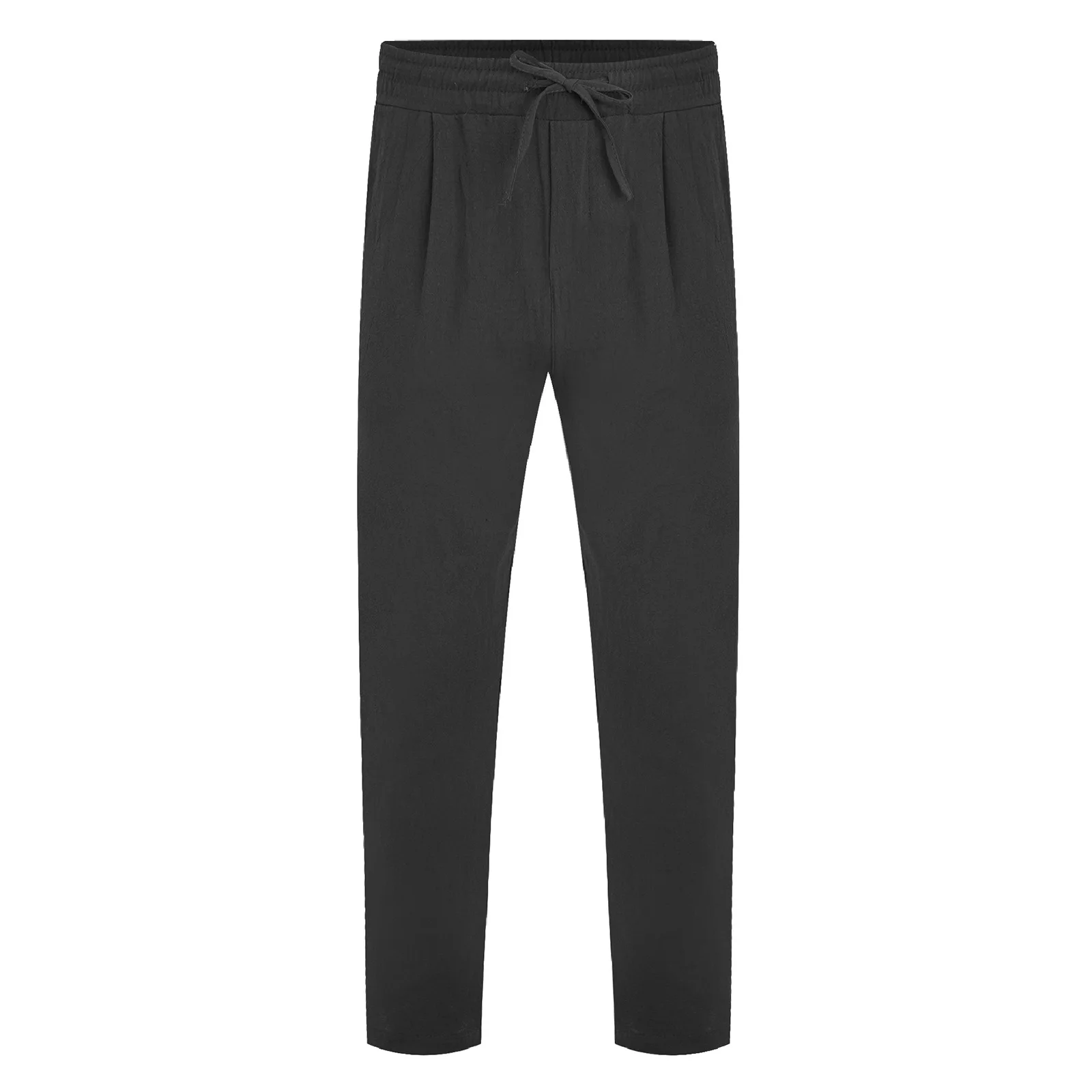 Mens Casual Loose Gym Jogging Fitness Sports Pants Drawstring Elastic Waistband Straight-Leg Trousers Yoga Training Sweatpants