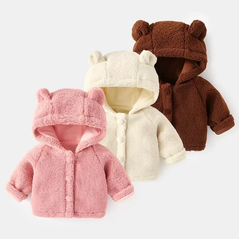 Manteau chaud en peluche confortable pour enfants, vêtements mignons pour bébés, vêtements pour enfants, filles, printemps, automne, hiver, nouveau, 2024