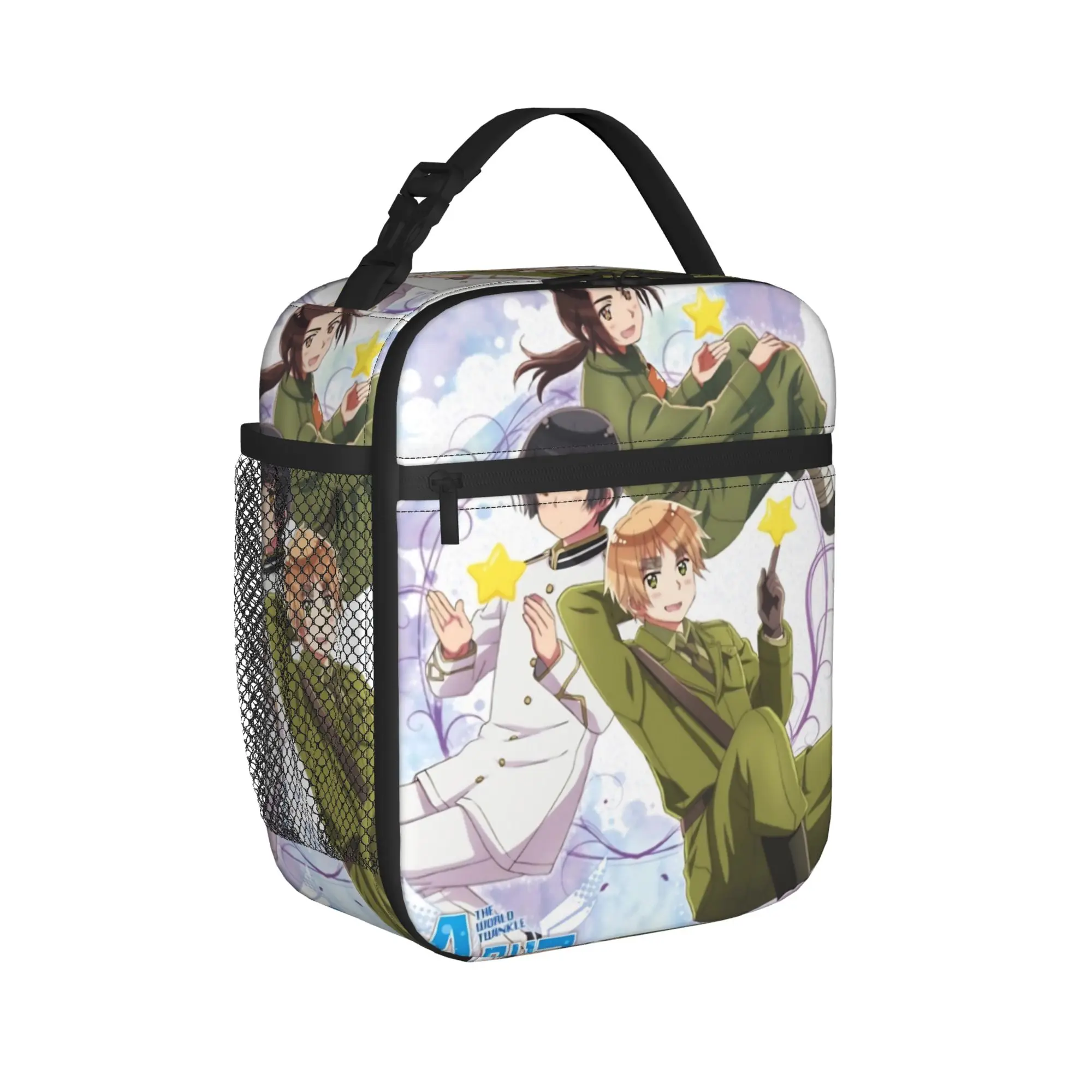 Hetalia Axis Powers Merch Insulated Lunch Bag For Office  Food Storage Bag Portable Thermal Cooler Lunch Boxes