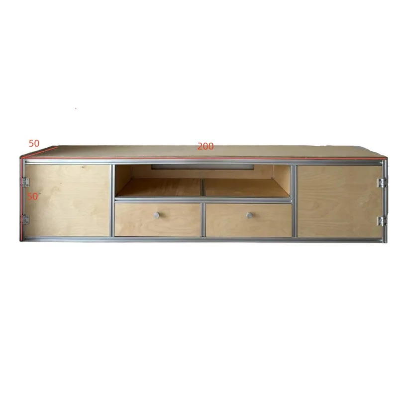 ตู้เก็บของแบบมีขอบ ตู้ล็อกเกอร์ ดีไซน์หรูหราทันสมัย สำหรับห้องนั่งเล่น ตู้วางทีวีหลายชั้น ตู้แบบประกอบได้