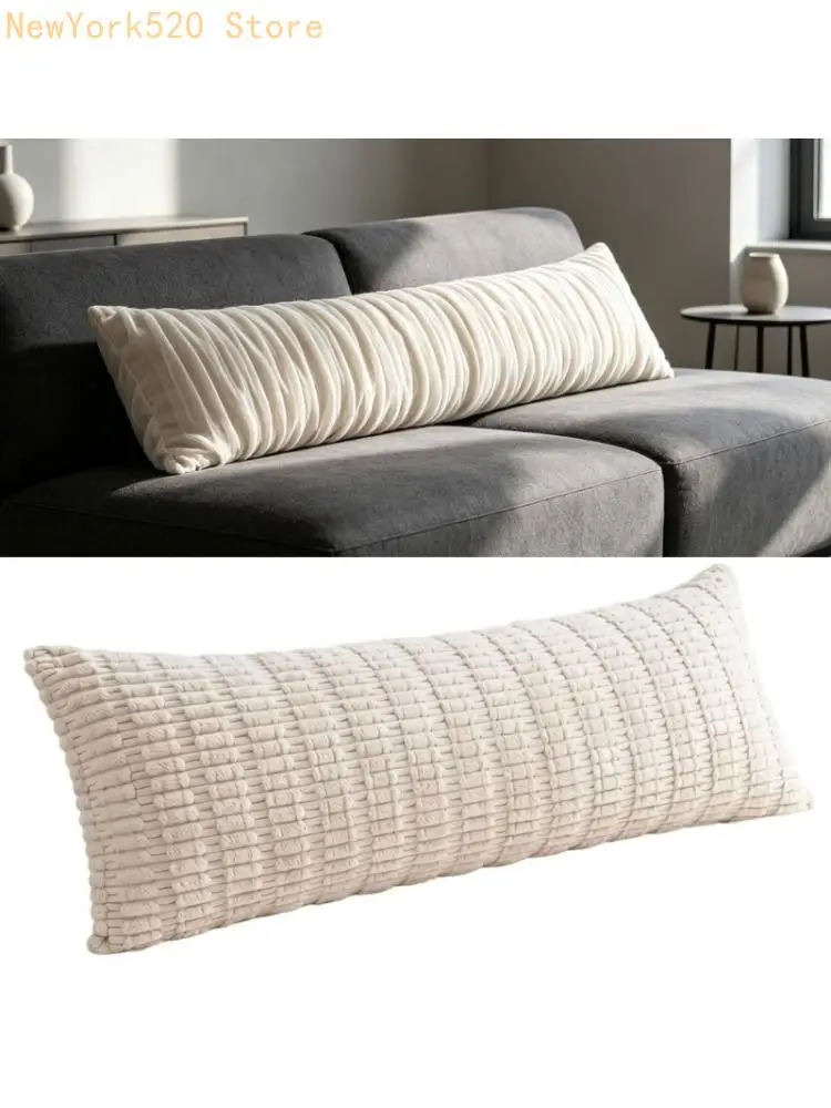 Reversible Long Pillow Cover for Sofa Bed Backrest and Reading Corner Styling N84C