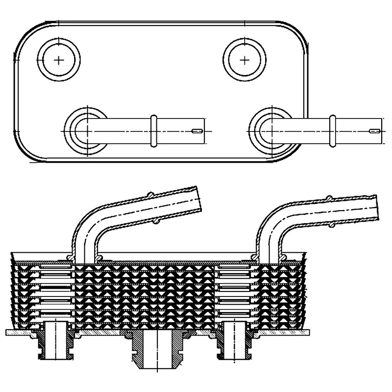 2X Auto Transmission Oil Cooler 17227505826 For BMW E46 1999 - 2005 325I 328I 330I