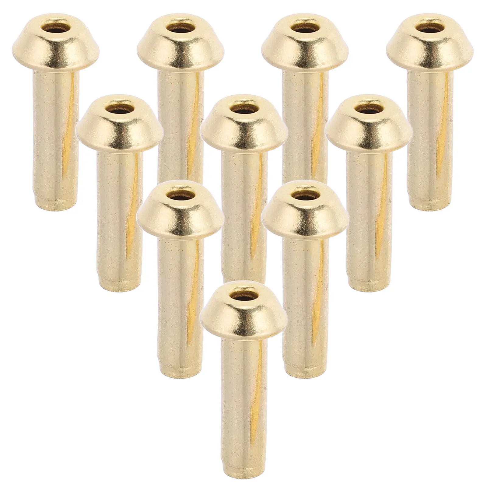 10Pcs Round Oil Lamp Wick Holder Alloy Lantern Wick Tube Replacement for Alcohol Lamp Lantern DIY Accessories