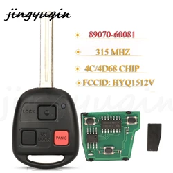 jingyuqin 3 Buttons Smart Remote Car Key Fob 315Mhz 4D68 Chip 89070-60081 HYQ1512V For Lexus GX470 LX470 TOY48 Blade