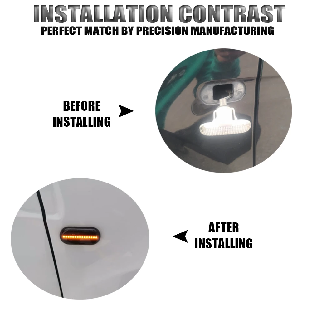 Für Dacia Duster Renault Megane 1 Clio1 2 KANGOO ESPACE Smart Fortwo 453 Seitenmarkierungsleuchte LED Dynamischer Blinker – Detail 6