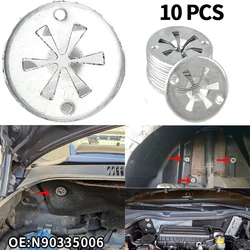 자동차 배기 열 차폐 클립, VW 캐디 크래프터 30-35 폭스 골프 MK3 MK4 MK5 트랜스포터 T4 T5 루포 폴로 투아렉 투란 보라, 10x