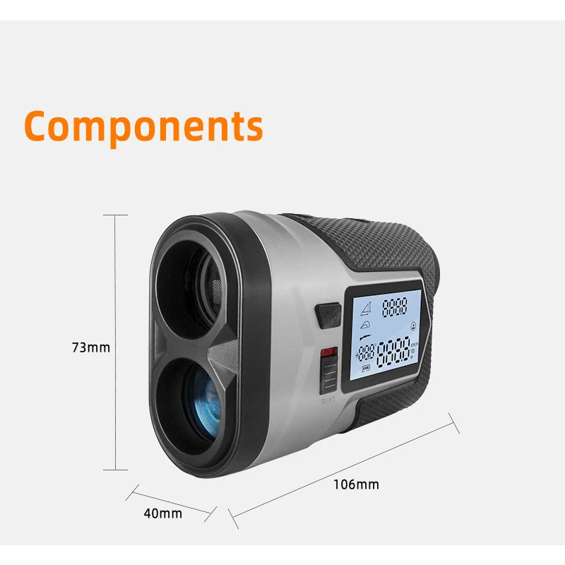 Nieuwe 1200 m/650 mGolf Laser-afstandsmeter Jacht Oplaadbare Helling Aangepast Vlag-Lock Trillingen Laser Afstandsmeter