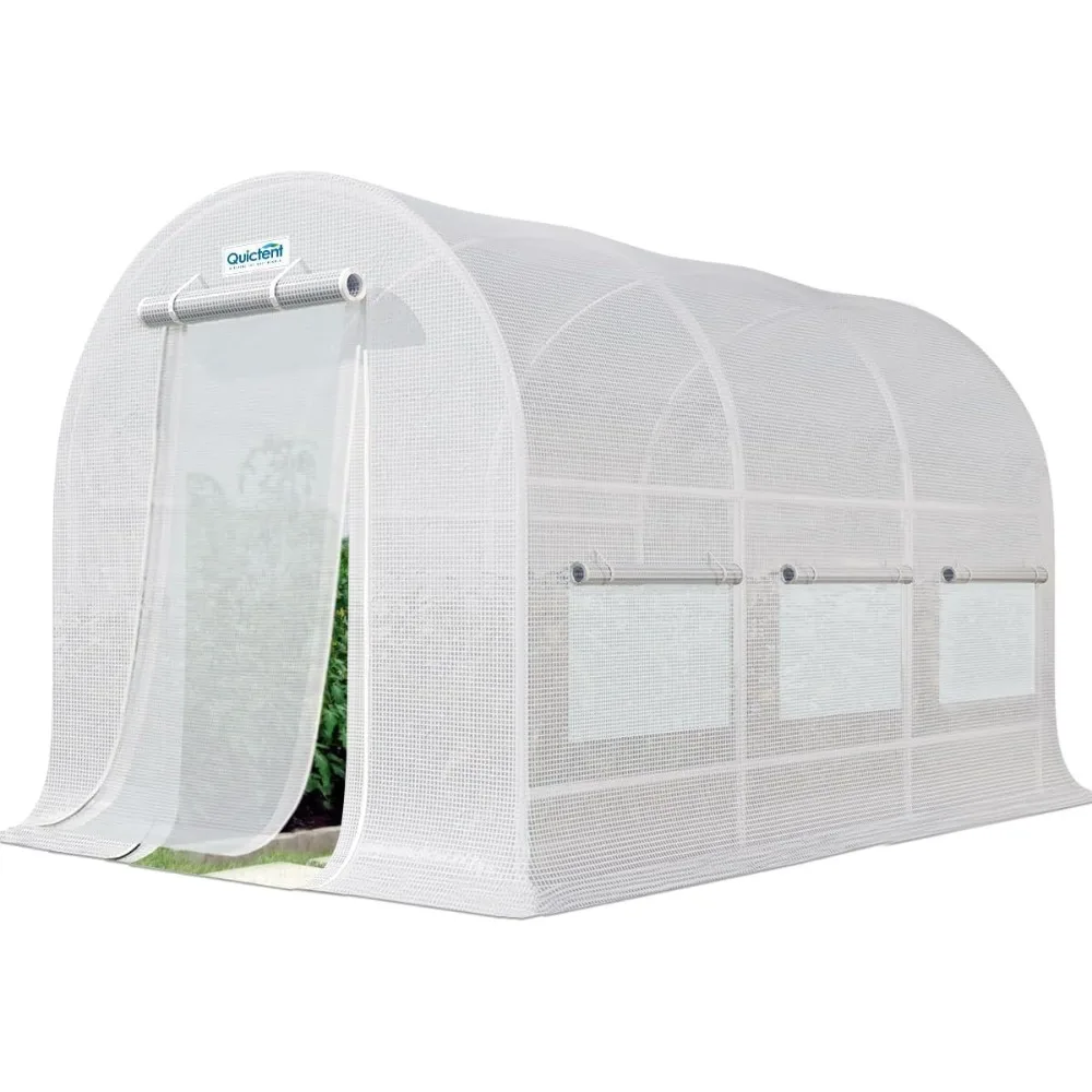 12x6.6x6.6 FT Greenhouse for Outdoors, Heavy Duty Large Garden High Tunnel Walk-in Green House, Portable Winter Hot House