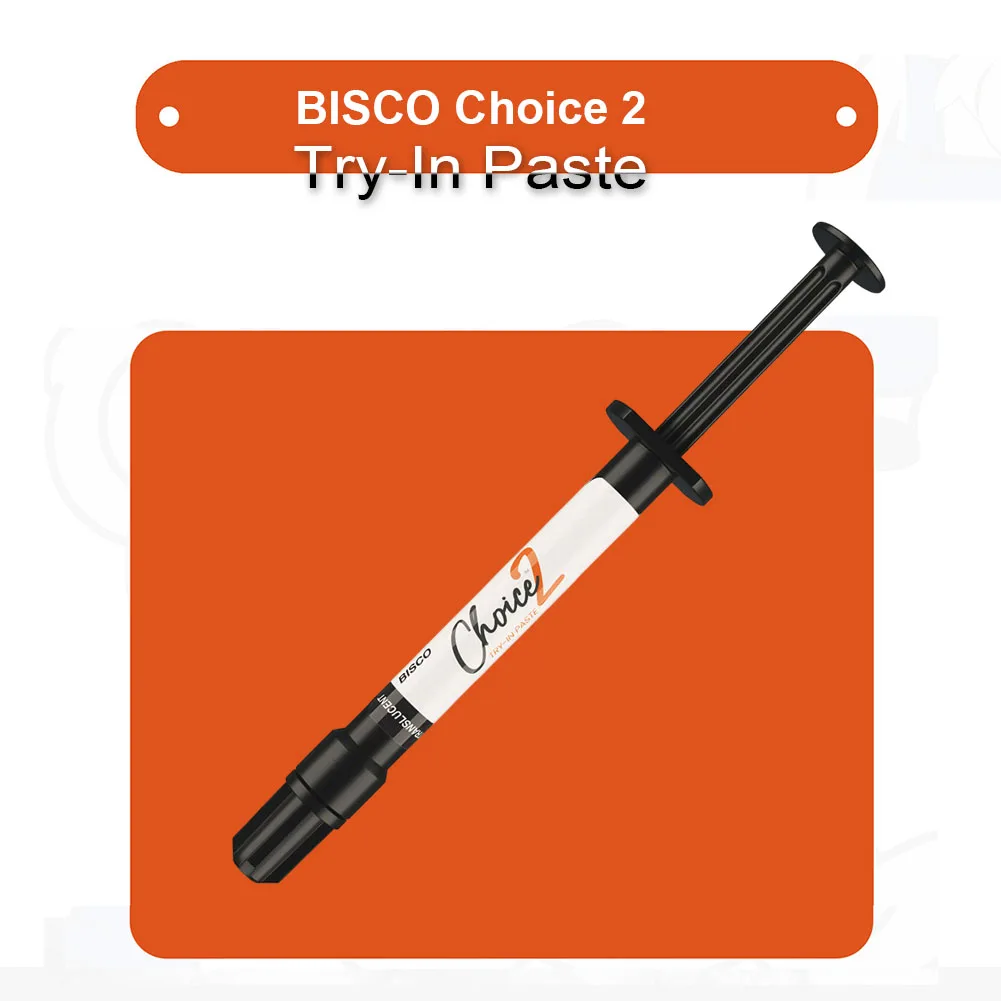BISCO Choice 2 Try-In Paste Dental Restorative Trial Shade Paste 2g Zirconia Porcelain Veneer Resin Luting Cement Color Matching