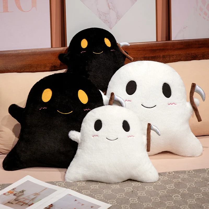 

Halloween Sickle Ghost Pillow Kawaii Plush Toy Handmade Doll Cartoon Anime Cute Pillow Children's Birthday Gift Doll
