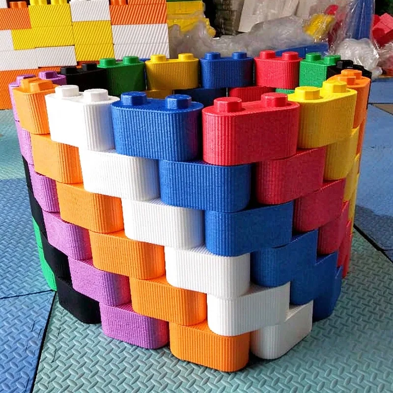 Large Foam Block Fence Kids Soft Building Brick Playpen Epp Safe EPP Foam Colorful Blocks Lightweight Interlocking Big Block