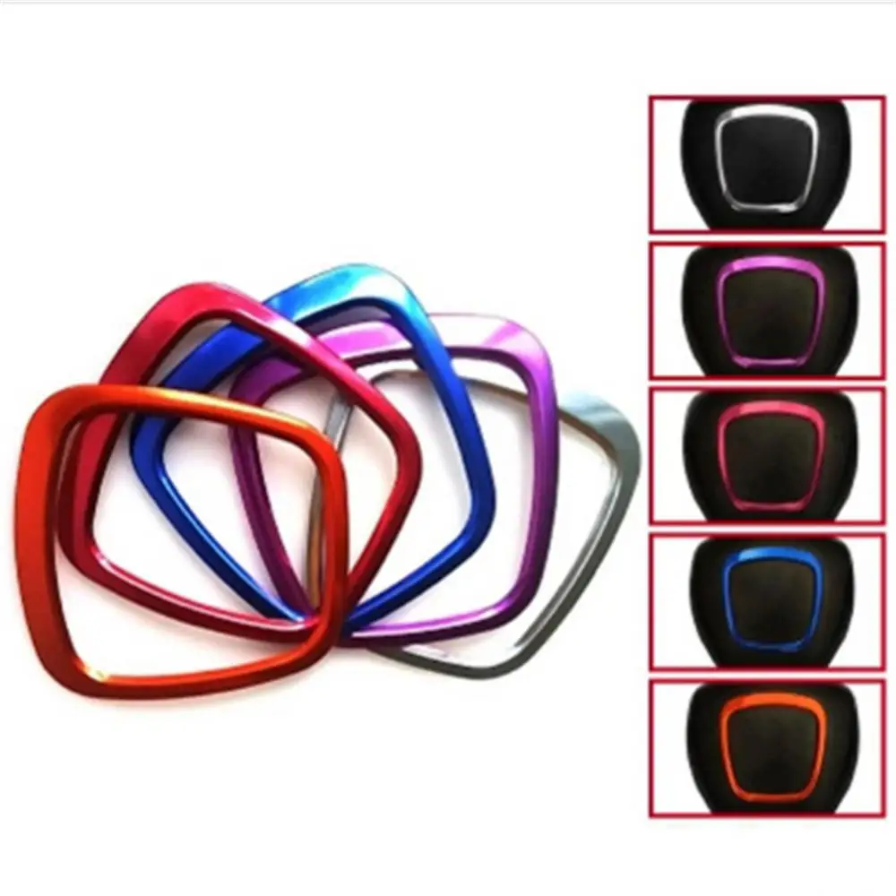 2024 자동차 핸들 센터 로고 프레임 엠블럼 트림 장식 링 데칼, A3 8P S3 A4 B6 B7 B8 A5 A6 C6 Q7 Q5 금속 3D 스타일링