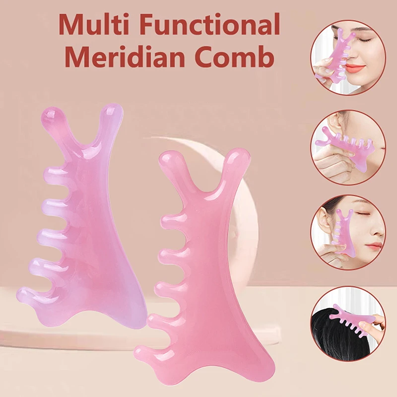 

Little Dolphin Gua Sha Massage Comb Fine-Tooth Scraping Meridian Massage Comb Relaxing Resin Body Massage Comb Head Massage Tool