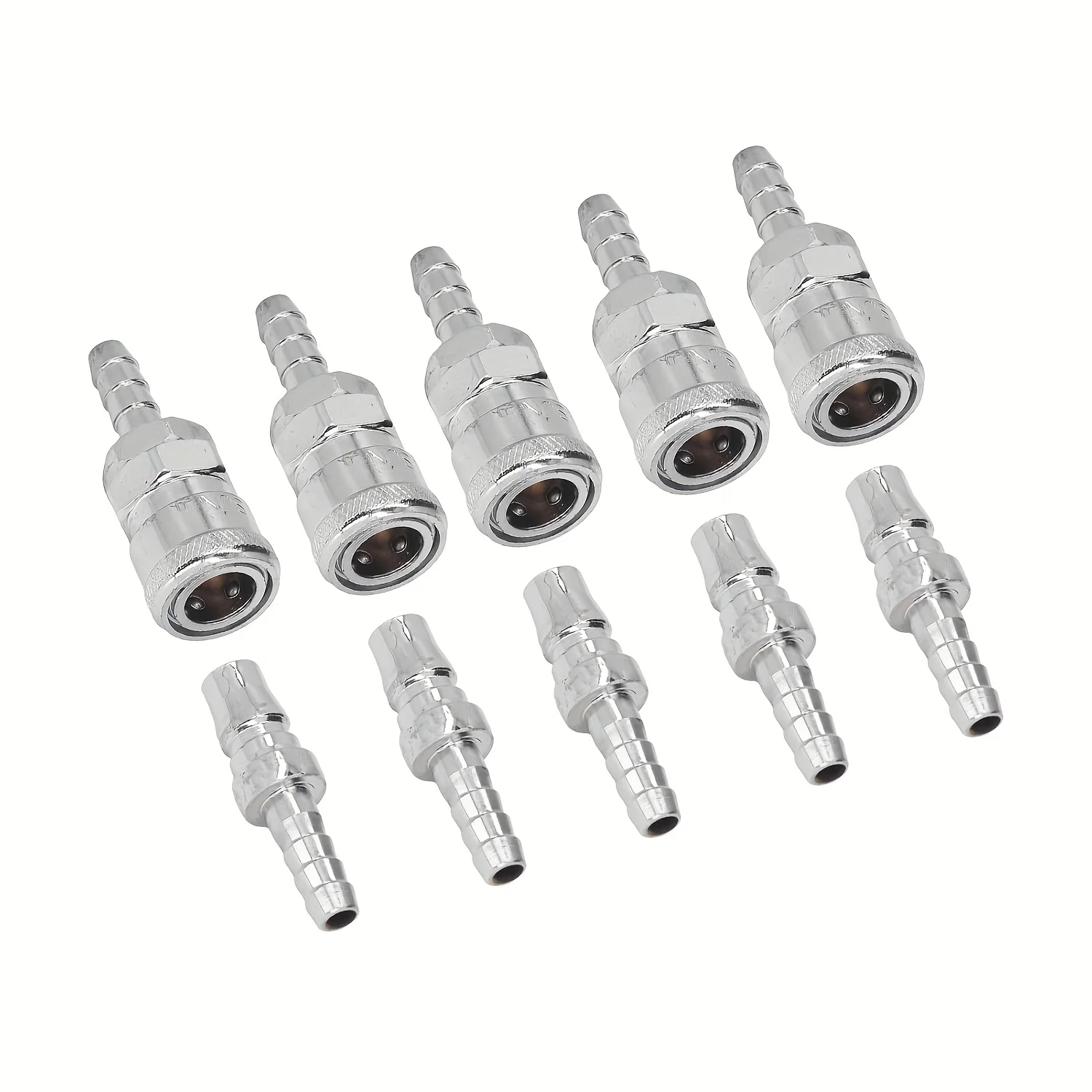 8mm hose quick release connector, metal, male/female, plug type, no electricity, universal thread in accordance with European an