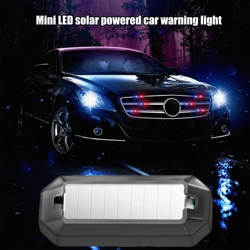 Car Solar Warning Light Self-Adhesive LED Light For Car Warning Instant Turn On Waterproof Night Riding Light Weatherproof For