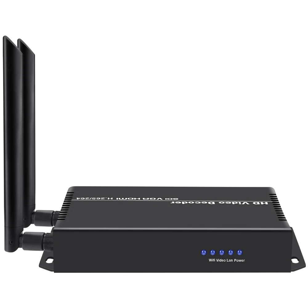 URay H.265 H.264 SDI VGA CVBS جهاز فك ترميز بث الفيديو HD IP كاميرا فك لدعم فك التشفير SRT