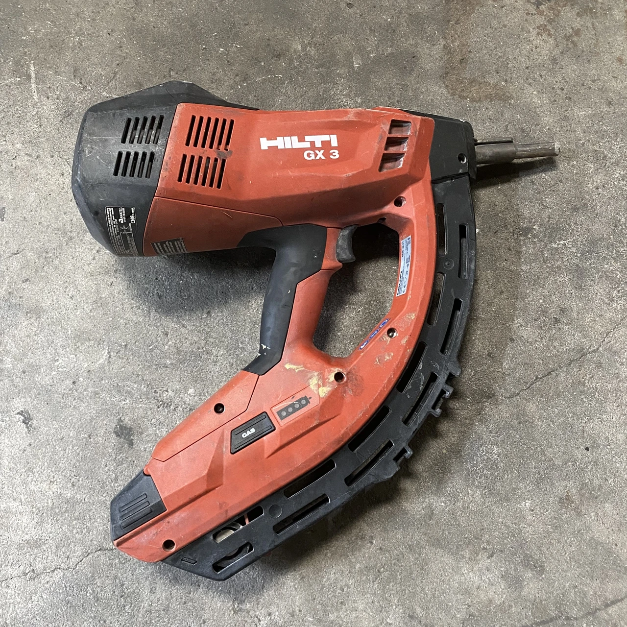 HILTI GX3 Gas Gun, Nail Gun, Steel Pan Head Nail Fastener Air Tank Gun, Only Body, Used