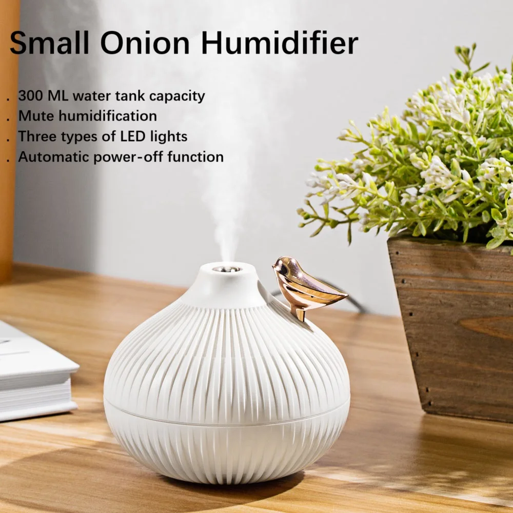 

Высокое качество 300 мл USB мини портативный ультразвуковой увлажнитель маленький луковой увлажнитель диффузор эфирного масла со светодиодной ночницей