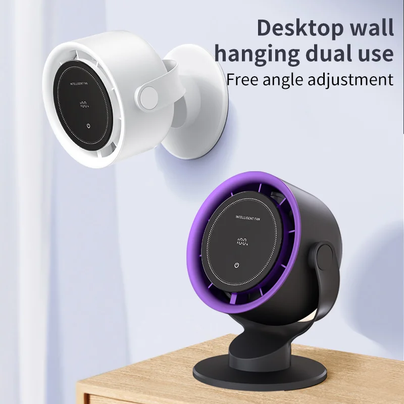 

Настольный USB-вентилятор, портативный 100, регулируемый ветром, перезаряжаемый, с турбонаддувом, настенный бесшумный охлаждающий вентилятор для офиса и дома