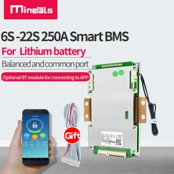 6S-22S SMART BMS with Heater Port 12V 24V 48V Support APP Software 250A 8S 16S BMS LiFePo4 Lipo Li-ion Balance RS485 UART PCM