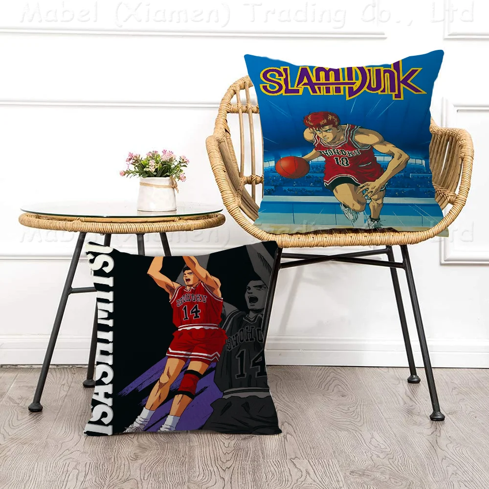 Anime S-SLAM DUNK Cushion Cover Inches Farmhouse Decor Home Throw Pillow Covers For Couch Decorations