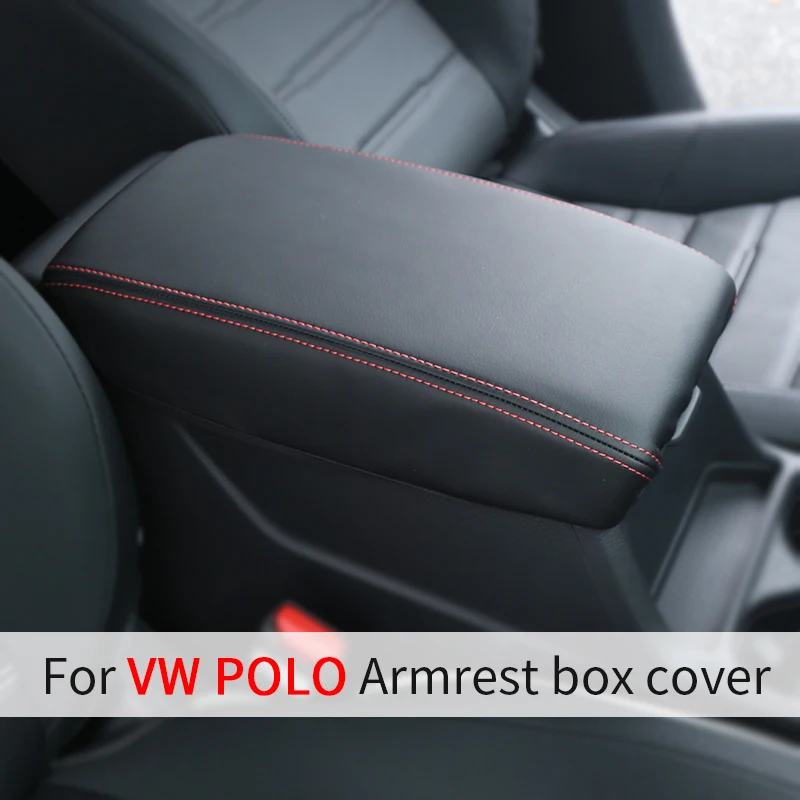 Central Control Armrest Box Protective Cover Pad For Volkswagen VW POLO VI MK6 Plus 2019 2020 2021 2022 2023 2024 Accessories