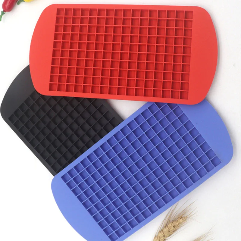 【Hot sales】Flexible Silicone Ice Tray - 160 Small Square Cubes - Easy Release - Perfect for Cocktails, Whiskey, and More!