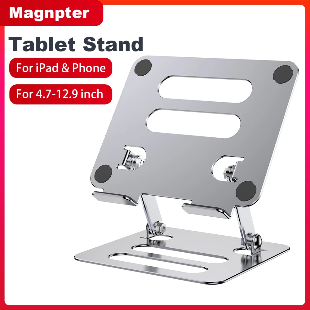 

Portable Tablet Holder Universal Aluminum Alloy Foldable Holder Desktops Holder Phone Mount Stand Adjustable Mobile Phone Stand