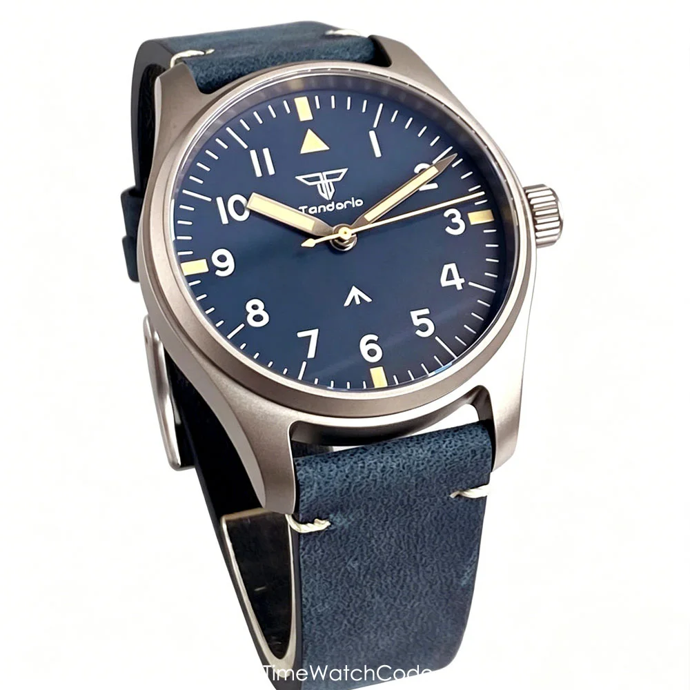 

Tandorio Titanium NH35 Pilot Men Watch Automatic Anti-allergy Asia2824 Movement Wristwatch 20BAR Waterproof Sapphire Glass 39mm