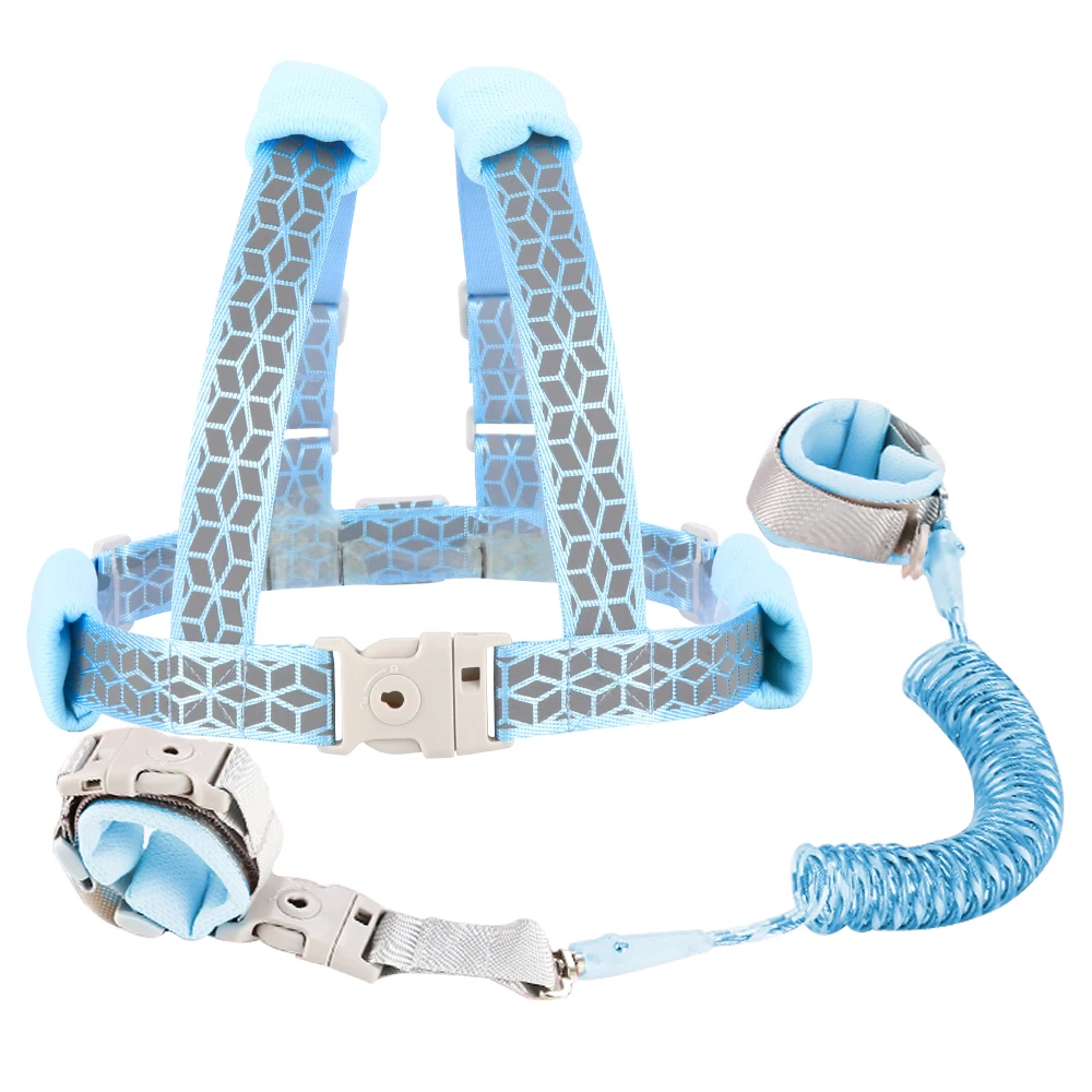 Toddler Leash Anti-Lost Wristband Reflective Harness Child Lock for Outdoor Anti Lost Wrist Link Strap Rope Kids Safety Products