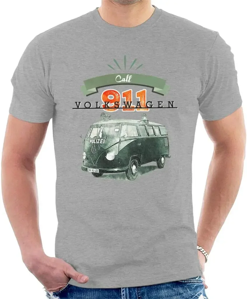 Мужские футболки Call Polizei высокого качества из 100% хлопка с коротким рукавом