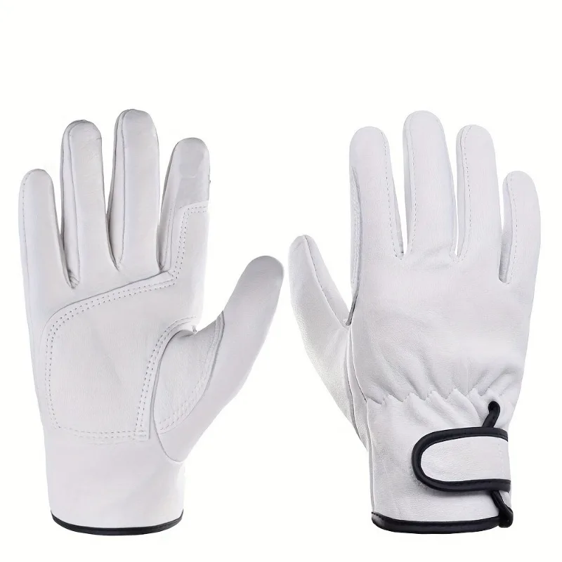 Leather Safety Protection High Temperature Heat Insulation Gloves Work  Welding Garden Gloves  Leather Construction Gloves