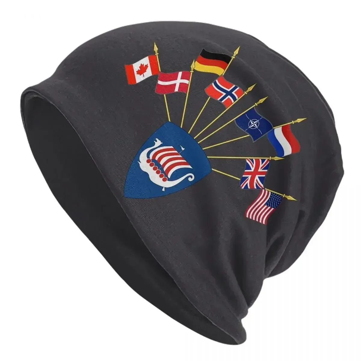 Forças aliadas do norte da europa (nato-histórico) gorros masculinos e femininos, gorros de tricô, quentes, outono e inverno, chapéus