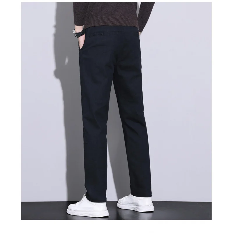 GIOIOMen's Business Casual Pants，2025Spring New Slim Fit Straight Ankle-Tied Trousers，Fashionmen`s clothing