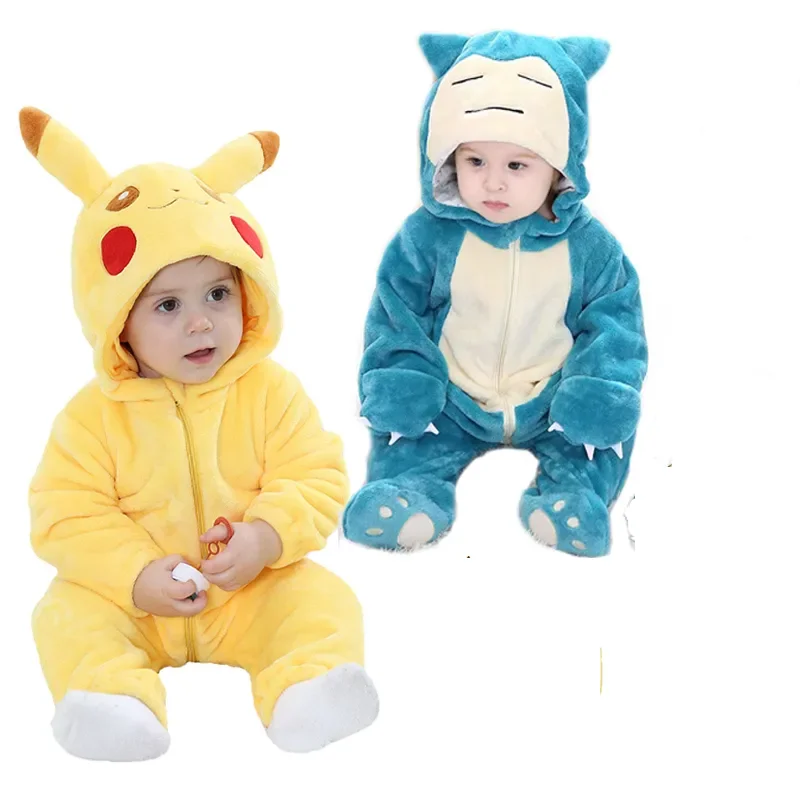 Onesie For Baby Cosplay Costume POkemon Full Body Pijama Christmas Pajamas Anime One-Piece Kigurumi Snorlax Infant Clothes