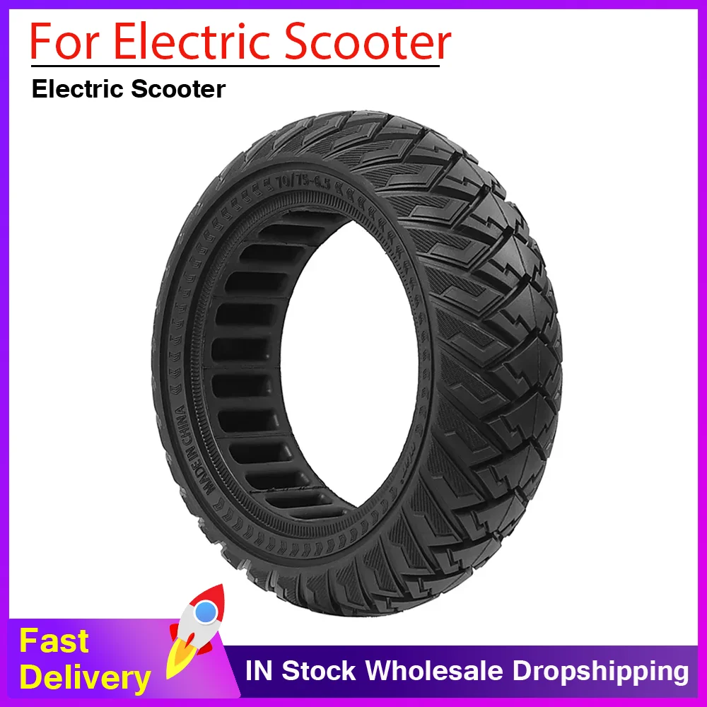 

70 75-6.5 Tubeless Tires for Electric Scooter Honeycomb Off-road Solid Tyres Electric Scooter Accessories Replacement