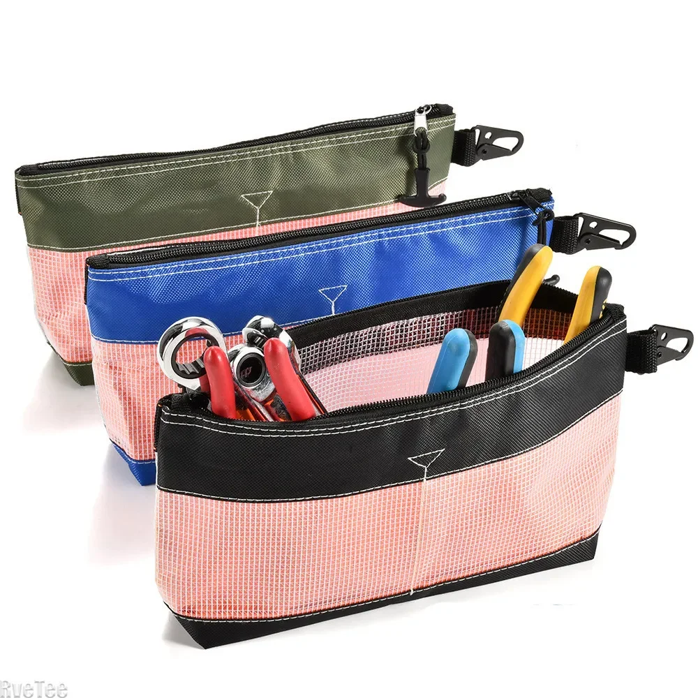 

12 Inch Clear Waterproof Tool Electrician bag Tool Pouch with Zipper Tool Bag Tools Storage for Men Gift