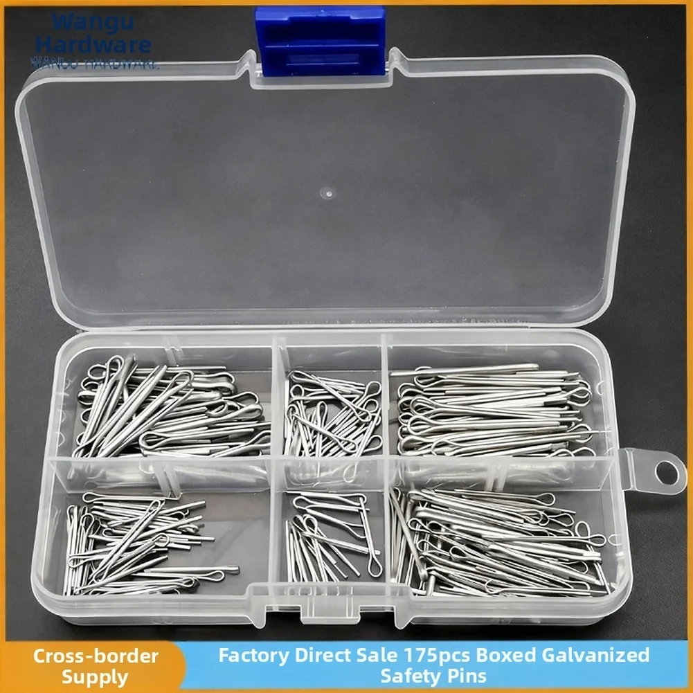 

175PCS Galvanized Cotter Pin Set 5 Sizes 35PCS Each Split Pin Hairpin Clip For Securing Axles Pins In Automotive Applications