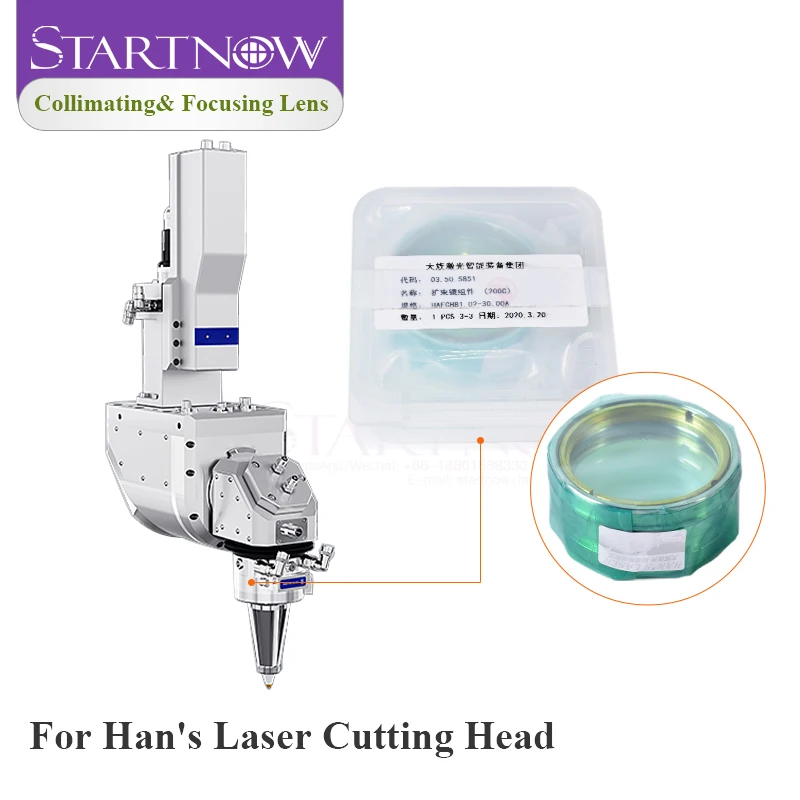 Startnow Original Laser Beam Expander HANS F100 F150 F200 Focusing Lenses With Lens Holder for 1064nm Fiber Laser Cutting Head