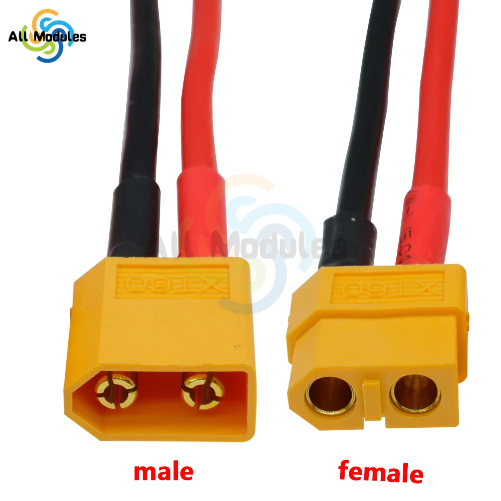 XT60 Male Female Battery Connector Female Male Plug with Silicon 14 AWG Wire High Quality