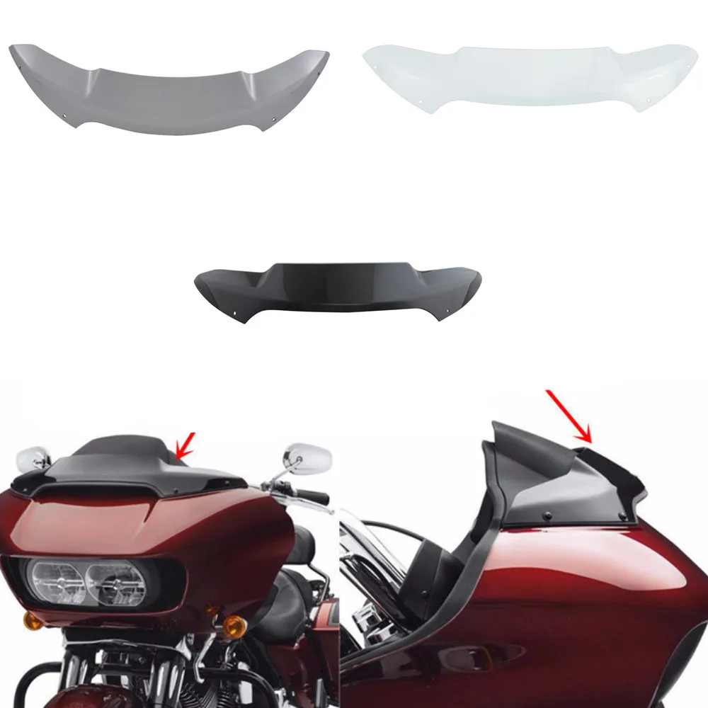 Motorcycle 4.5'' Upper Windshield Fairing Wind Deflector Windscreen Cover For Harley Touring Road Glide Ultra FLTRXS FLTRK 2015+