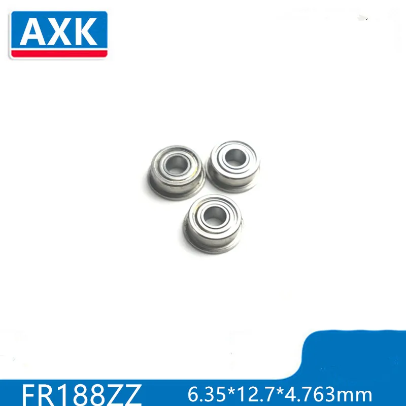 Free Shipping 10 PCS FR188ZZ FR188 ZZ FR1882Z 6.35*12.7*4.763 Flanged Bearings 1/4 x 1/2 x 3/16 Flanged Ball Bearings RIF-814ZZ