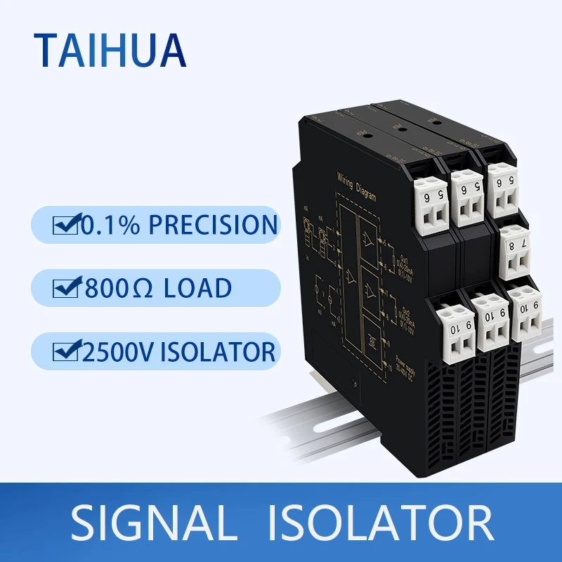 

THS-IP 2 In 2 Out Passive two-wire signal isolator 4-20mA current voltage analog input power distribution 24V